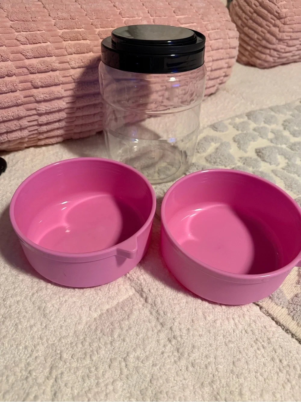 Portable Pink Snack/Storage Container with Carabiner